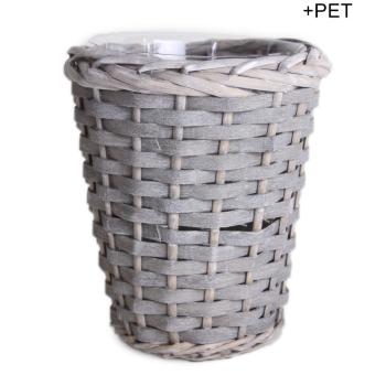 PRÚTENÝ KVETINÁČ NA ORCHIDEU S PLASTOVOU VLOŽKOU, SIVÝ