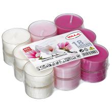 SADA ČAJOVÝCH SVIEČOK, 18 KUSOV, "MAGNOLIA", 4 HODINY HORENIA