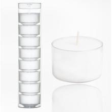 SADA NÁPLNÍ DO ČAJOVÝCH SVIEČOK, 8 KUSOV, BIELA, 6 HODÍN HORENIA