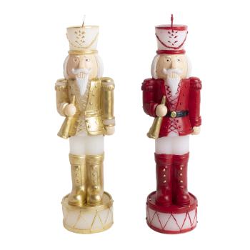 LUSKÁČIK NA SVIEČKY S ROHOM, ČERVENÝ A ZLATÝ