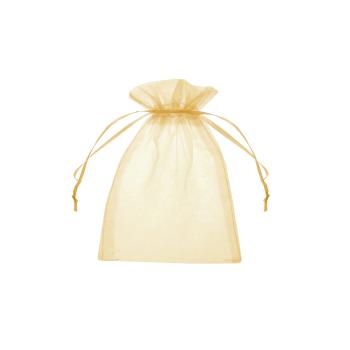 ORGANZOVÝ ZVONČEK, 12 KUSOV, ZLATÝ