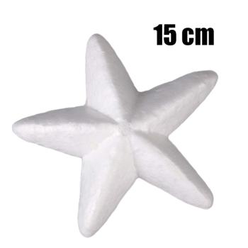POLYSTYRÉNOVÁ HVIEZDA 3D, 12 KUSOV, BIELA