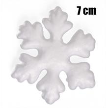 POLYSTYRÉNOVÁ SNEHOVÁ VLOČKA, 9 KUSOV, BIELA