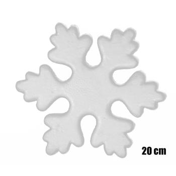 POLYSTYRÉNOVÁ SNEHOVÁ VLOČKA, 9 KUSOV, BIELA