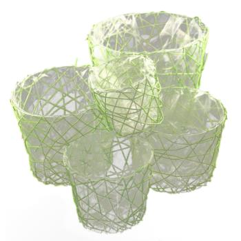 KVETINÁČ*5 SO ZELENOU MRIEŽKOU 5SET