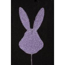 DEKOR VLÁKNO KRÁLIČIA HLAVA NA PALICI FIALOVÁ