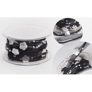 STUHA S KVETINOVÝM VZOROM BIELA