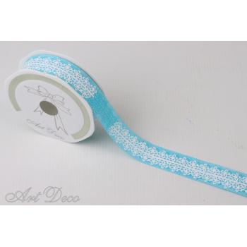 PLÁTENNÁ STUHA SO VZOROM MODRÁ