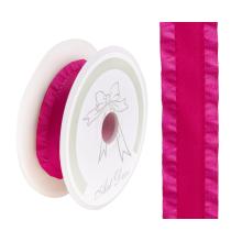 TAFTOVÁ STUHA VOLÁNOVÁ RUŽOVÁ