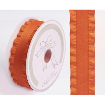 TAFTOVÁ STUHA VOLÁNOVÁ ORANŽOVÁ