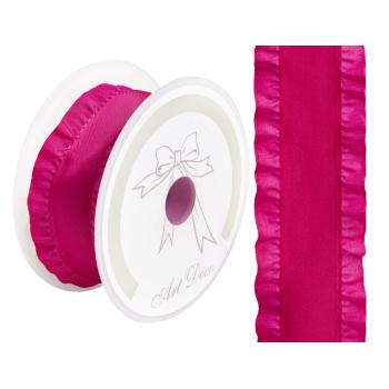 TAFTOVÁ STUHA VOLÁNOVÁ RUŽOVÁ