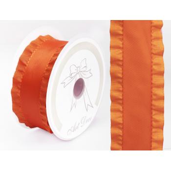 TAFTOVÁ STUHA VOLÁNOVÁ ORANŽOVÁ