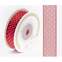 STUHA ORGANZA BODKY/ČERVENÁ