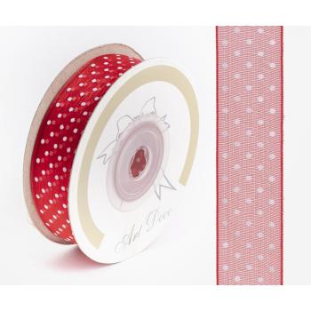 STUHA ORGANZA BODKY/ČERVENÁ