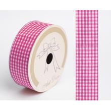 TEXTILNÁ STUHA KÁROVANÁ RUŽOVÁ