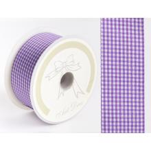TEXTILNÁ STUHA KOCKOVANÁ FIALOVÁ