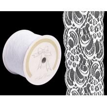 ČIPKOVÁ STUHA ELASTICKÁ BIELA