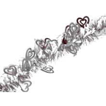 VIANOČNÉ BOA SO ŠIROKÝM SRDCOM, STRIEBORNÉ