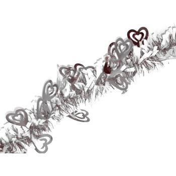 VIANOČNÉ BOA SO ŠIROKÝM SRDCOM, STRIEBORNÉ