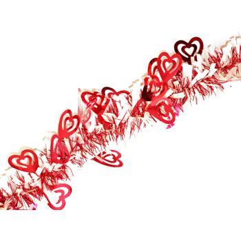 VIANOČNÉ BOA SO ŠIROKÝM SRDCOM, ČERVENÉ