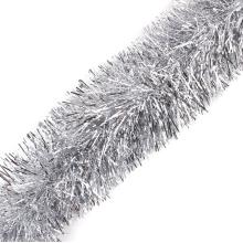 VIANOČNÉ BOA, ŠIROKÉ DVOJITÉ, STRIEBORNÉ