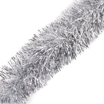 VIANOČNÉ BOA, ŠIROKÉ DVOJITÉ, STRIEBORNÉ