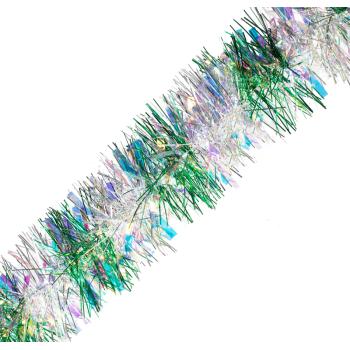 VIANOČNÉ BOA, PLOCHÉ, ZELENÁ/PERLEŤOVÁ ZMES