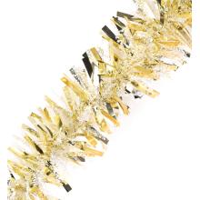VIANOČNÉ BOA, ŠIROKÁ SNEHOVÁ VLOČKA, LESKLÁ ZLATÁ