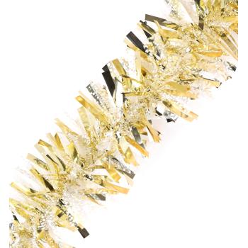 VIANOČNÉ BOA, ŠIROKÁ SNEHOVÁ VLOČKA, LESKLÁ ZLATÁ