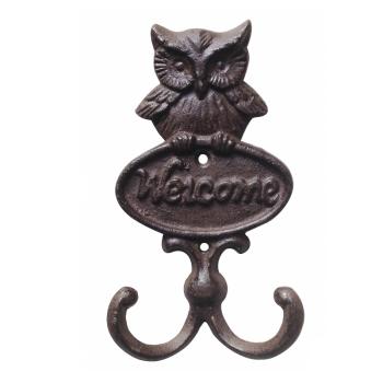 LIATINOVÁ RUKOVÄŤ, SOVA, NÁPIS "WELCOME", STAROŽITNOSŤ