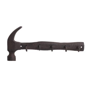 LIATINOVÝ DRŽIAK NA KĽÚČE V TVARE KLADIVA