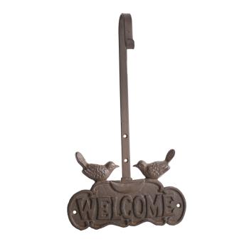 KOLOMPA Z TEPANÉHO ŽELEZA, NÁPIS "WELCOME", 2 VTÁKY