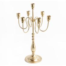 KOVANÝ SVIETNIK, 7 KUSOV, S PODSTAVCOM, ZLATÝ