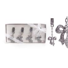 CÍNOVÁ SPONA NA OBRÚSKY S KRIŠTÁĽOM A MAŠĽOU 4 KUSY