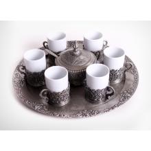 PLECHOVÁ KÁVOVÁ SÚPRAVA 9 KUSOV