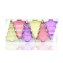 SADA VIANOČNÝCH OZDÔB NA STROMČEK V PVC KRABICI, 6 KUSOV, FIALOVÁ