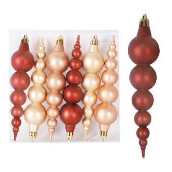 SADA VIANOČNÝCH OZDÔB, 6 KUSOV, MOSADZ