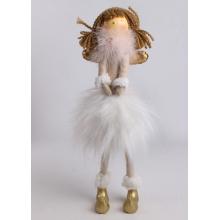 ANJEL STOJACI S PEROVOU OZDOBOU BIELY