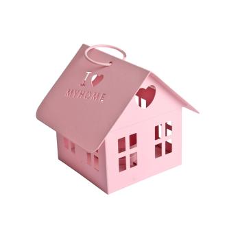 KOVOVÝ DRŽIAK NA SVIEČKU "I LOVE MY " PINK