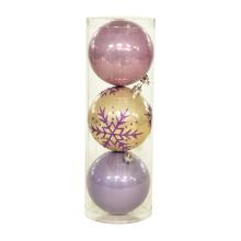 SADA VIANOČNÝCH OZDÔB, 3 KUSY, SNEHOVÁ VLOČKA, "SILKPINK"