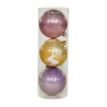 SADA VIANOČNÝCH OZDÔB, 3 KUSY, JELEŇ, "SILKPINK"