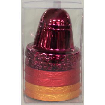 SADA VIANOČNÝCH OZDÔB ZVONČEKOV V PVC KRABICI, 6 KUSOV, "FIRE"