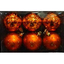 SADA VIANOČNÝCH OZDÔB V PVC KRABICI, 6 KUSOV, ZIRKÓNOVÁ KRYŠTÁLOVÁ MEĎ