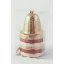 SADA VIANOČNÝCH OZDÔB ZVONČEKOV V PVC KRABICI, 6 KUSOV, "PATINA"