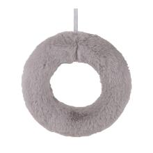 POLYSTYRÉNOVÁ POLOKORUNA S PLYŠOVOU KOŽUŠINOU, SIVÁ