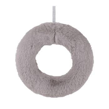 POLYSTYRÉNOVÁ POLOKORUNA S PLYŠOVOU KOŽUŠINOU, SIVÁ