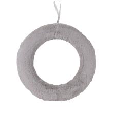 POLYSTYRÉNOVÁ POLOKORUNA S PLYŠOVOU KOŽUŠINOU, SIVÁ