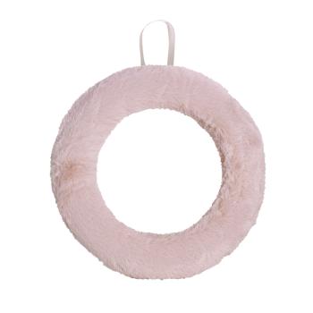 POLYSTYRÉNOVÁ POLOKORUNA S PLYŠOVOU KOŽUŠINOU, RUŽOVÁ