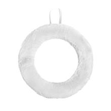 POLYSTYRÉNOVÁ POLOKORUNA S PLYŠOVOU KOŽUŠINOU, BIELA