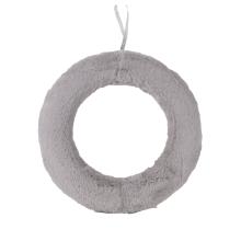 POLYSTYRÉNOVÁ POLOKORUNA S PLYŠOVOU KOŽUŠINOU, SIVÁ